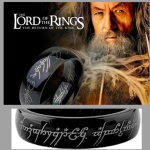 Lord Of the Rings Black Stainless Steel Ring
